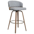 Bar Stool White+Grey Fabric JY3250X-M