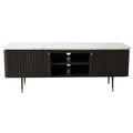 Royal Tv Stand Black & White Marble on Top