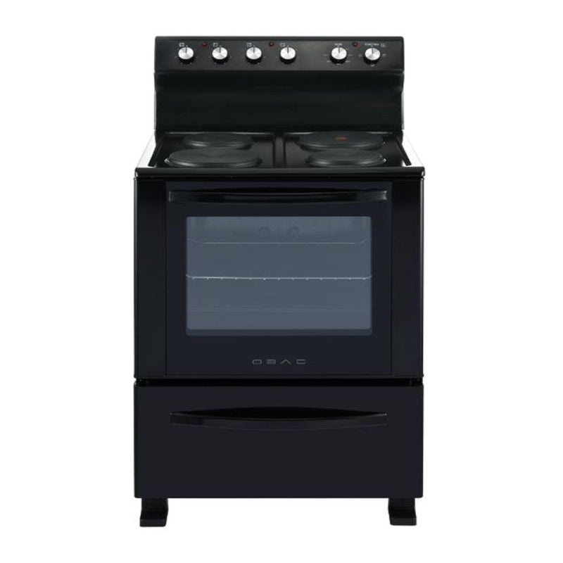 OBAC Black 50cm Free Standing Electric Stove OB560RC