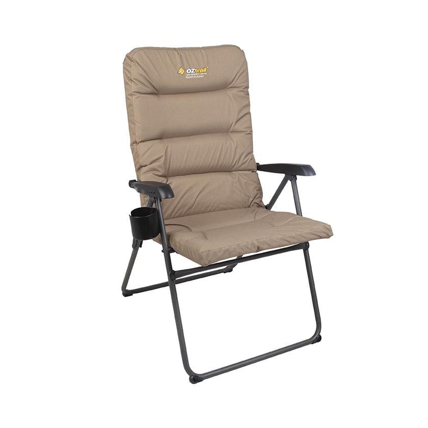 Oztrail Coolum 5-position Padded Arm Chair 150kg FCA-COO5-E