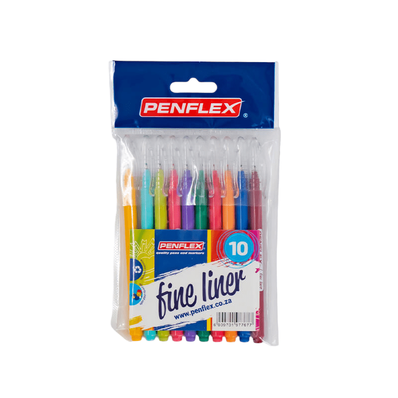 Penflex fineliner 10s assorted