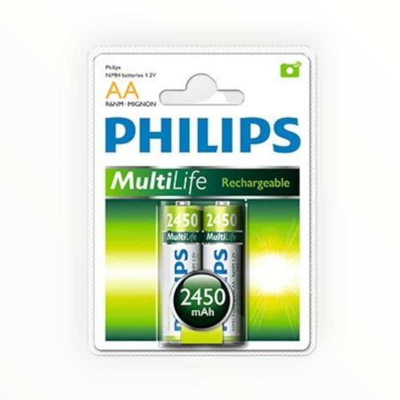 Philips Rechargeable AA batteries 1.2V 2 Pack AV572 R6B2A245/97