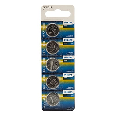 PHILIPS CR2032 LITHIUM COIN BATTERY 3V 5 BLISTER
