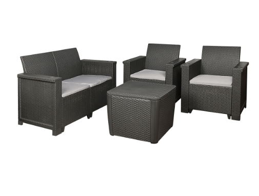 Contour Jabulani Outdoor Patio Set 4-Piece Graphite