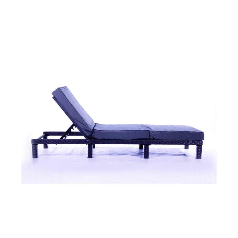 Seagull Deluxe PE Rattan Lounger 198CM