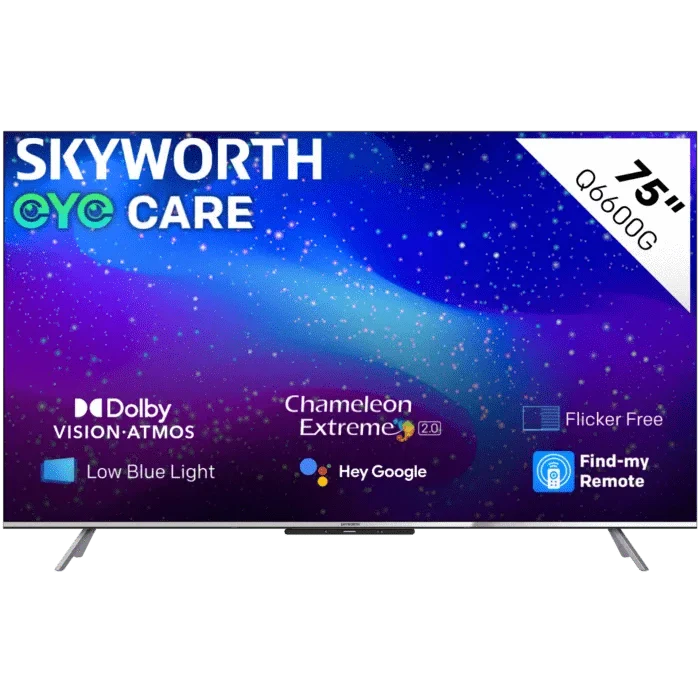 Skyworth 75" 4K QLED Smart Google TV 75Q6600G