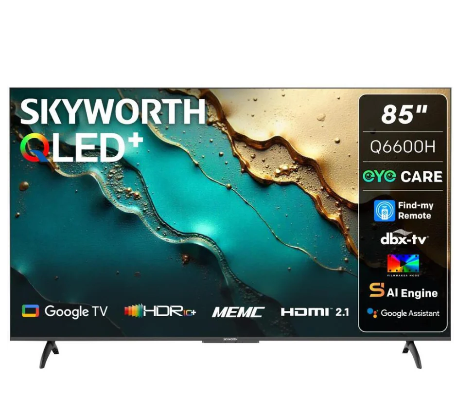 Skyworth 85” QLED+ 120Hz 4K Google TV 85Q6600H