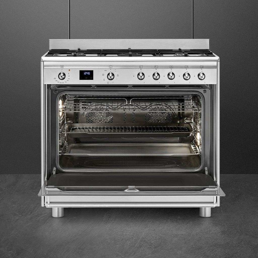 Smeg 90cm Stainless Steel Gas Stove SSA91MAX2