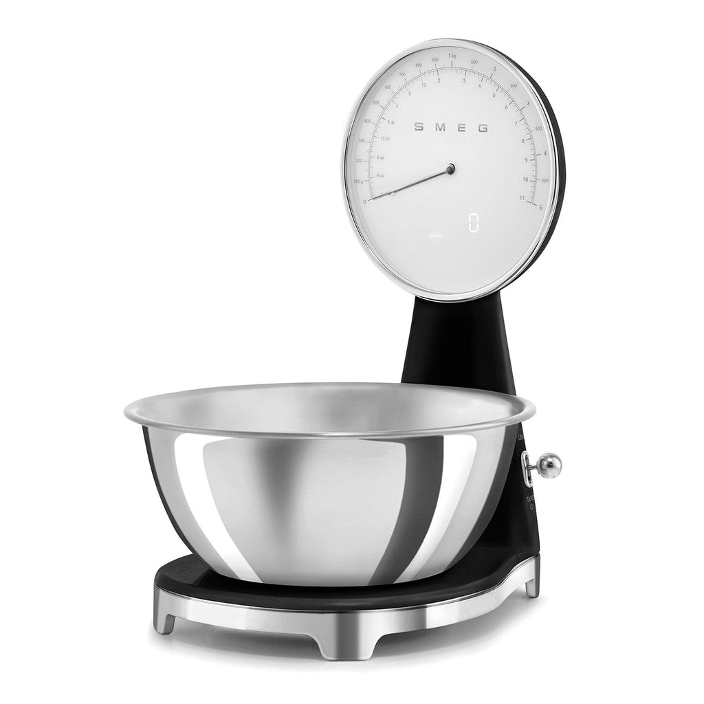 Smeg 50's Style Analog And Digital Kitchen Scale Black Glossy KSF01BLWW