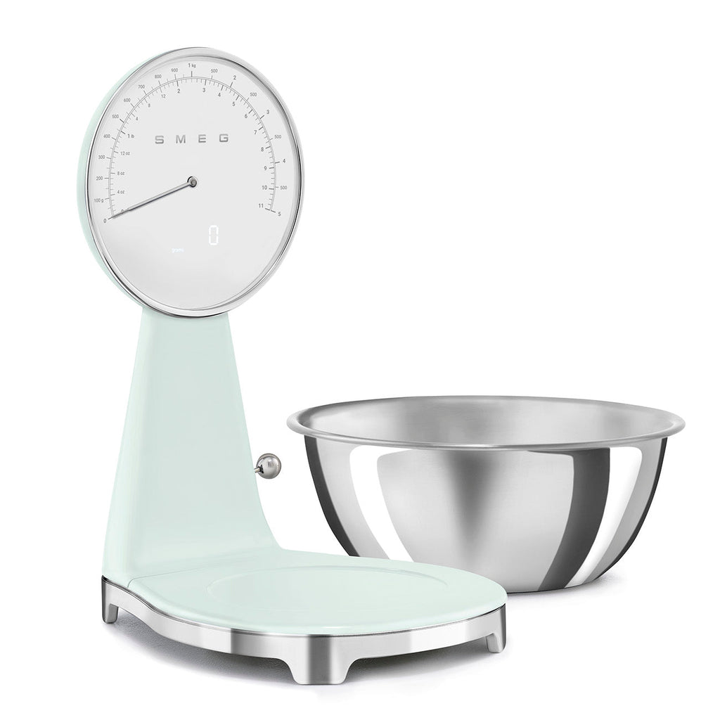 Smeg 50's Style Analog And Digital Kitchen Scale Pastel Green Glossy KSF01PGWW