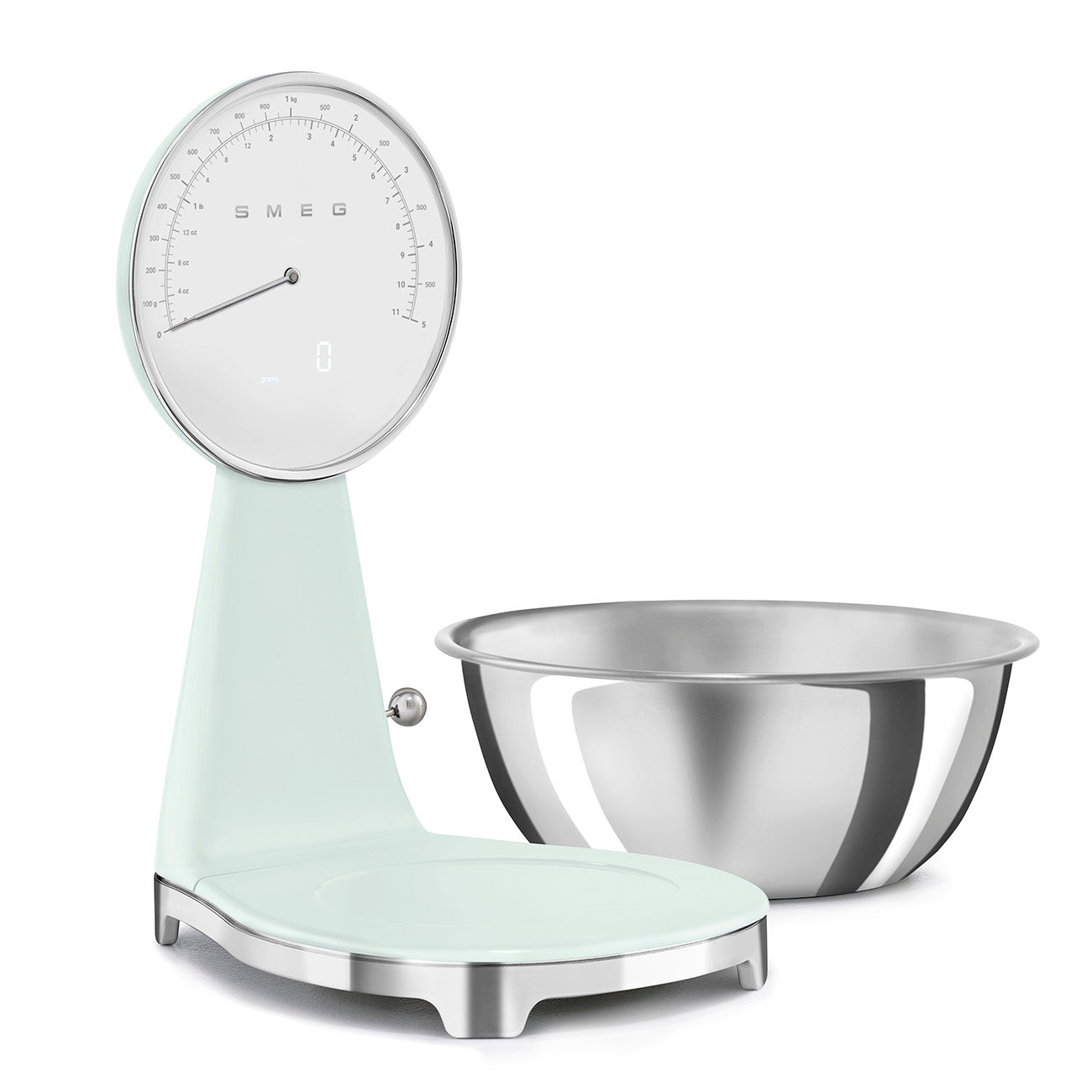 Smeg 50's Style Analog And Digital Kitchen Scale Pastel Green Glossy KSF01PGWW