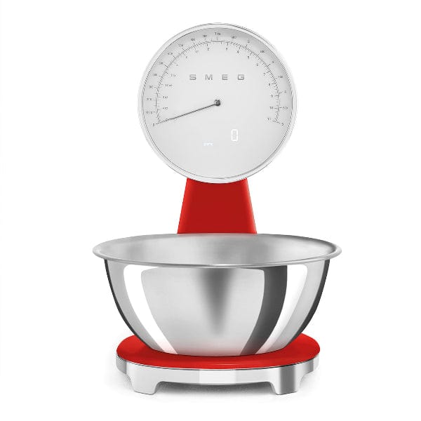 Smeg 50's Style Analog And Digital Kitchen Scale Red Glossy KSF01RDWW