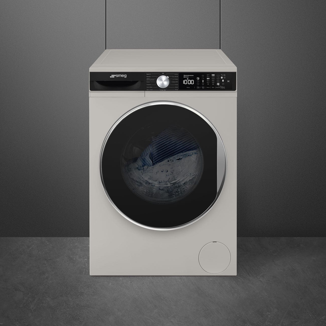 Smeg 8kg Silver Washing Machine WM3T84SSA