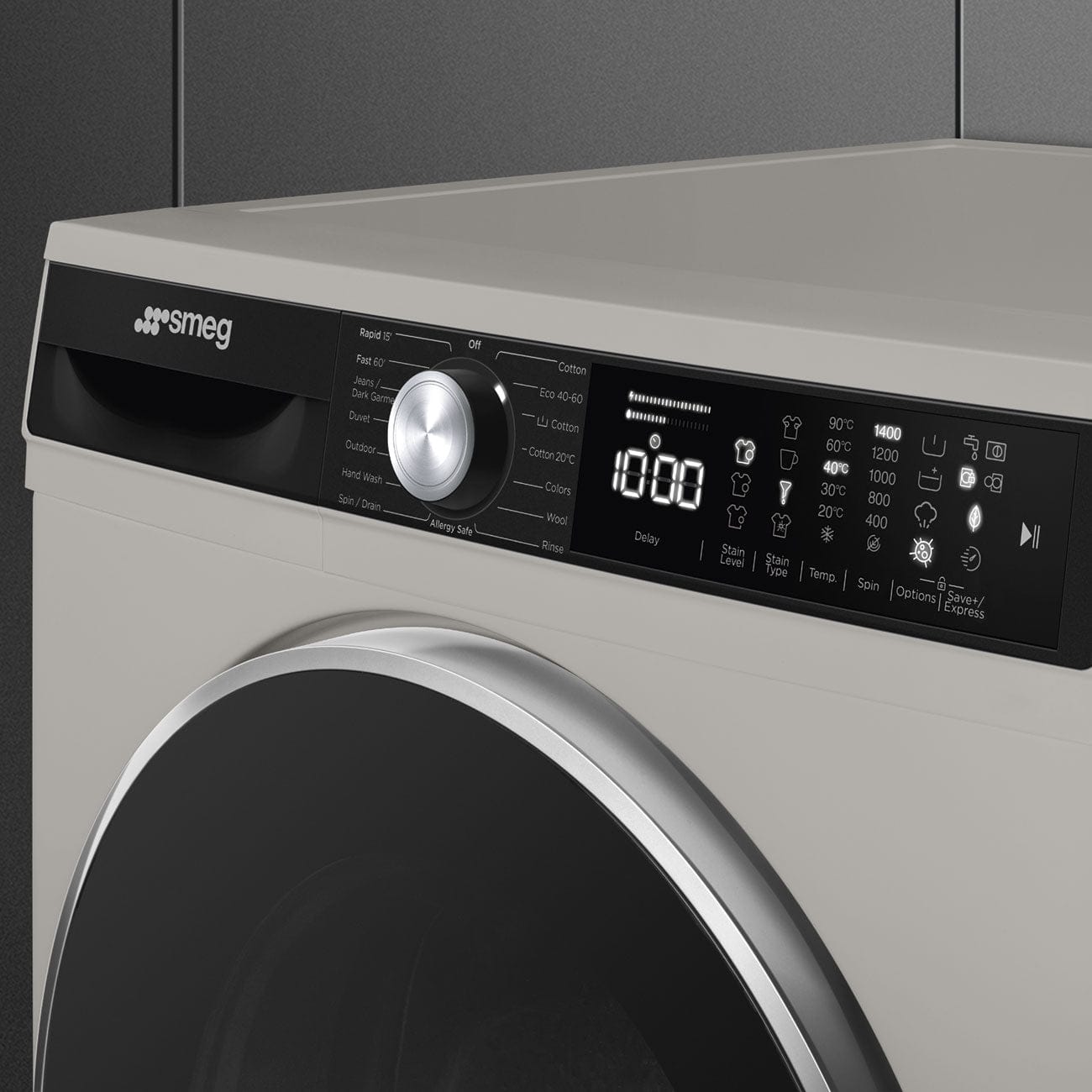 Smeg 8kg Silver Washing Machine WM3T84SSA