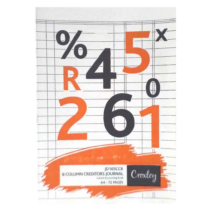 Croxley JD165CR A4 Bookkeeping Practice Book - 8 Cash Column Creditors Journal