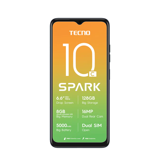 Tecno Spark 10c 128 GB Dual Sim Meta Black