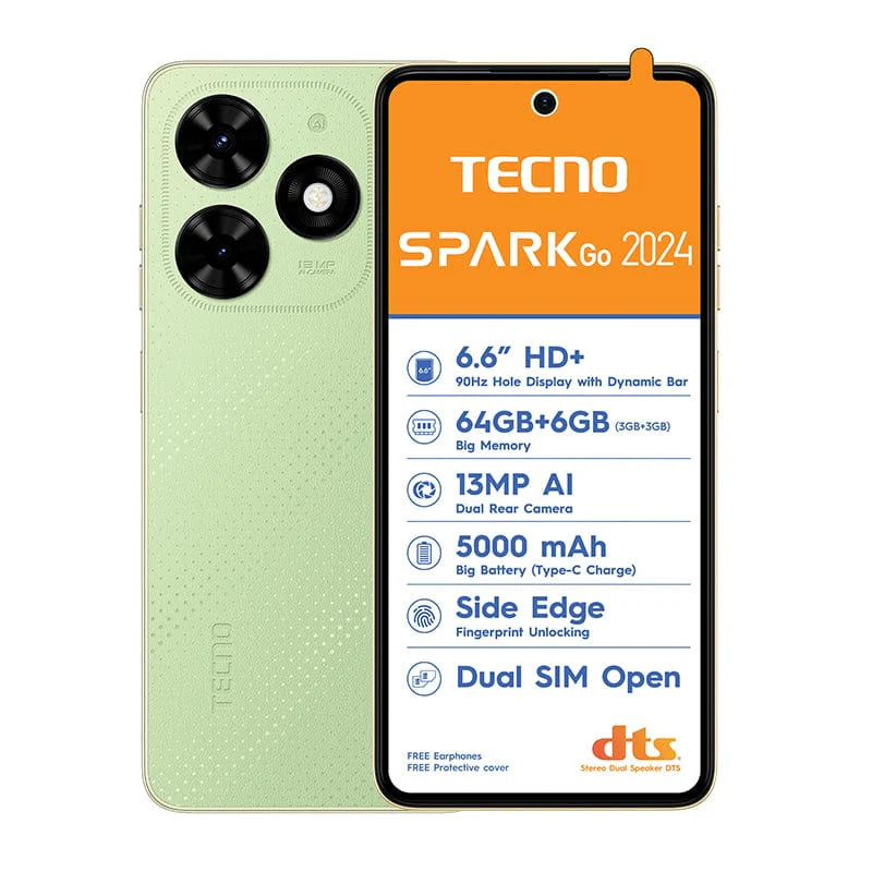 Tecno Spark Go 2024 4G Dual Sim 64GB - Green