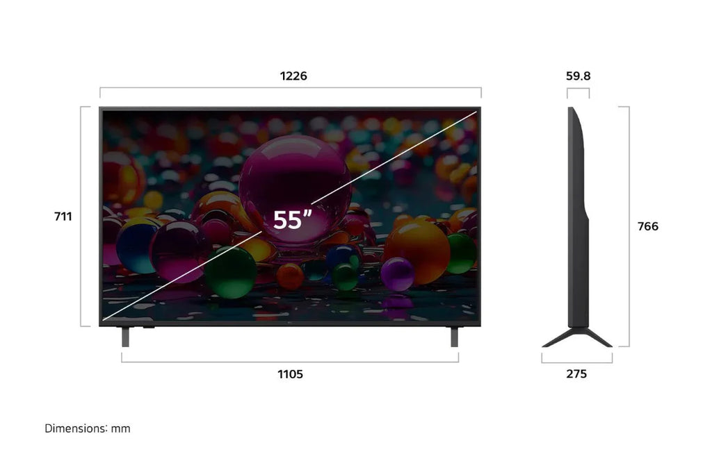 LG 139cm (55") UHD 4K Smart AI TV - 55UA85006LA