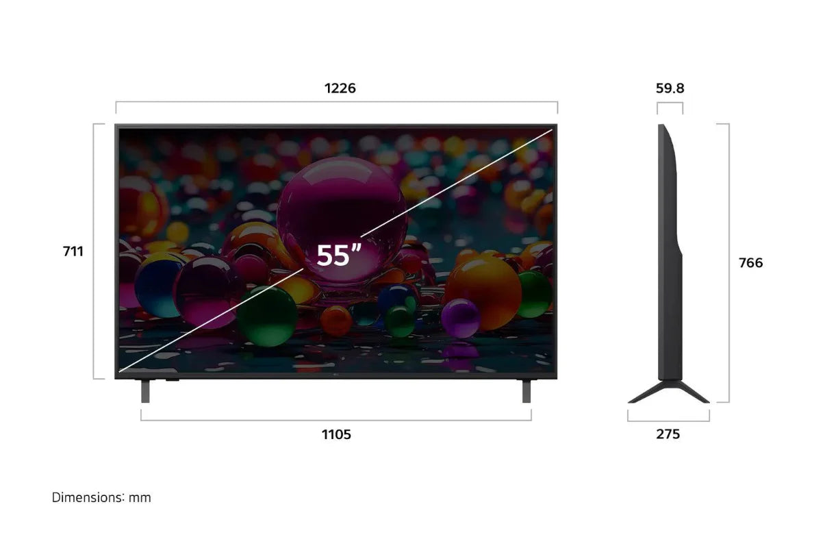 LG 139cm (55") UHD 4K Smart AI TV - 55UA85006LA