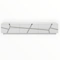 Aida TV Stand Gloss White & Silver