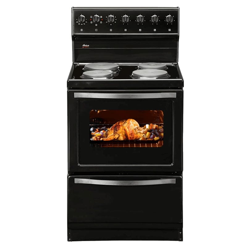 Univa 60cm 4 Plate Black Stove U116B