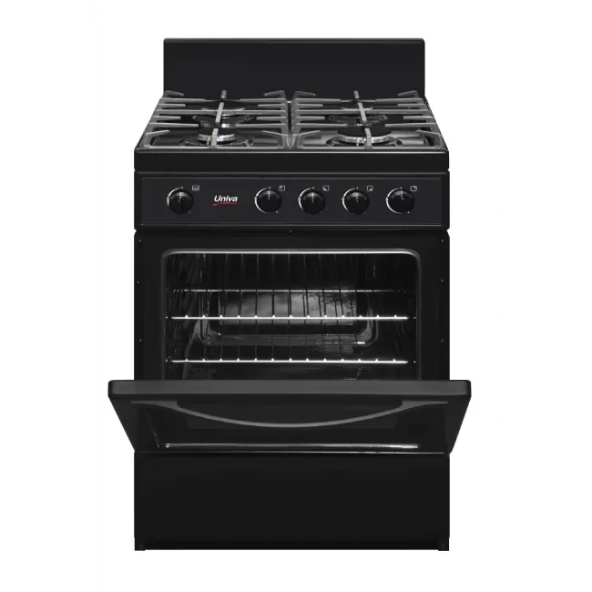 Univa 60cm Black Gas Stove UG016BI
