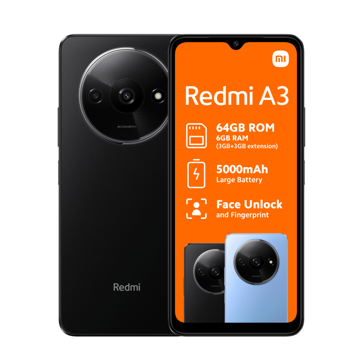 Xiaomi Redmi A3 64GB LTE Dual Sim - Black