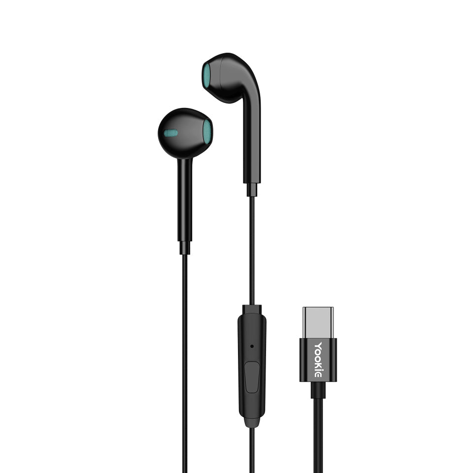 Yookie YTL-09 Wired Earphones Type-C – Black